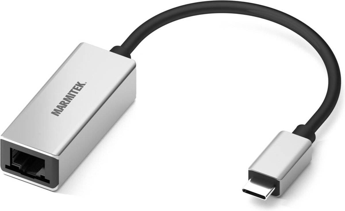 Marmitek USB-C® Adapter [1x USB-C® - 1x RJ45 hona] USB-C / Ethernet Adapter 0.15 m inkl. RJ45-uttag