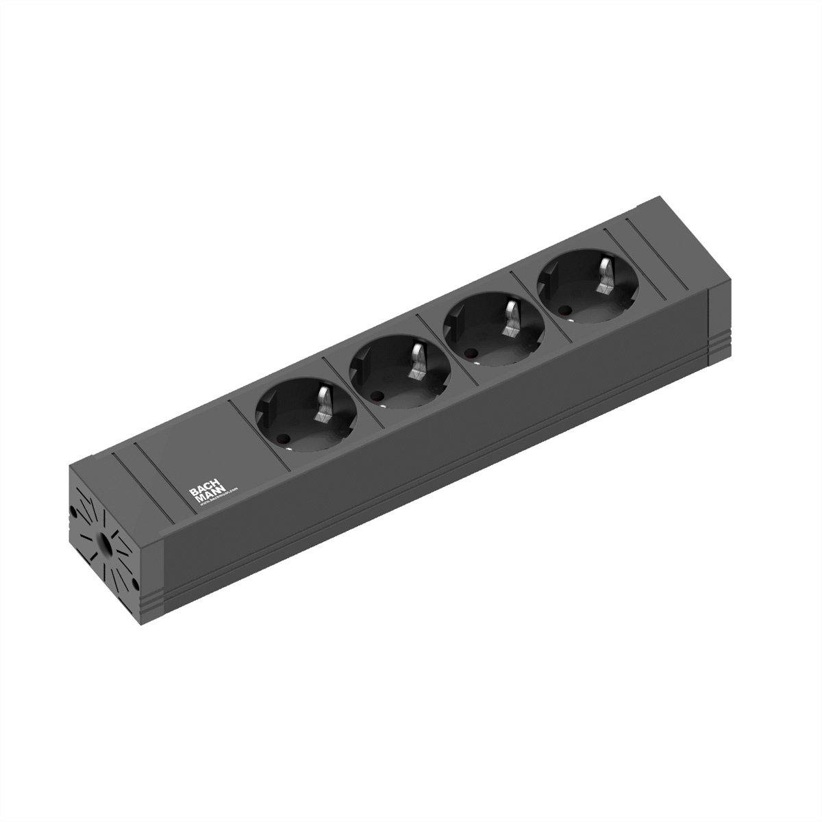 Bachmann 420.0017 Grenuttag Svart Skyddskontakt 1 st
