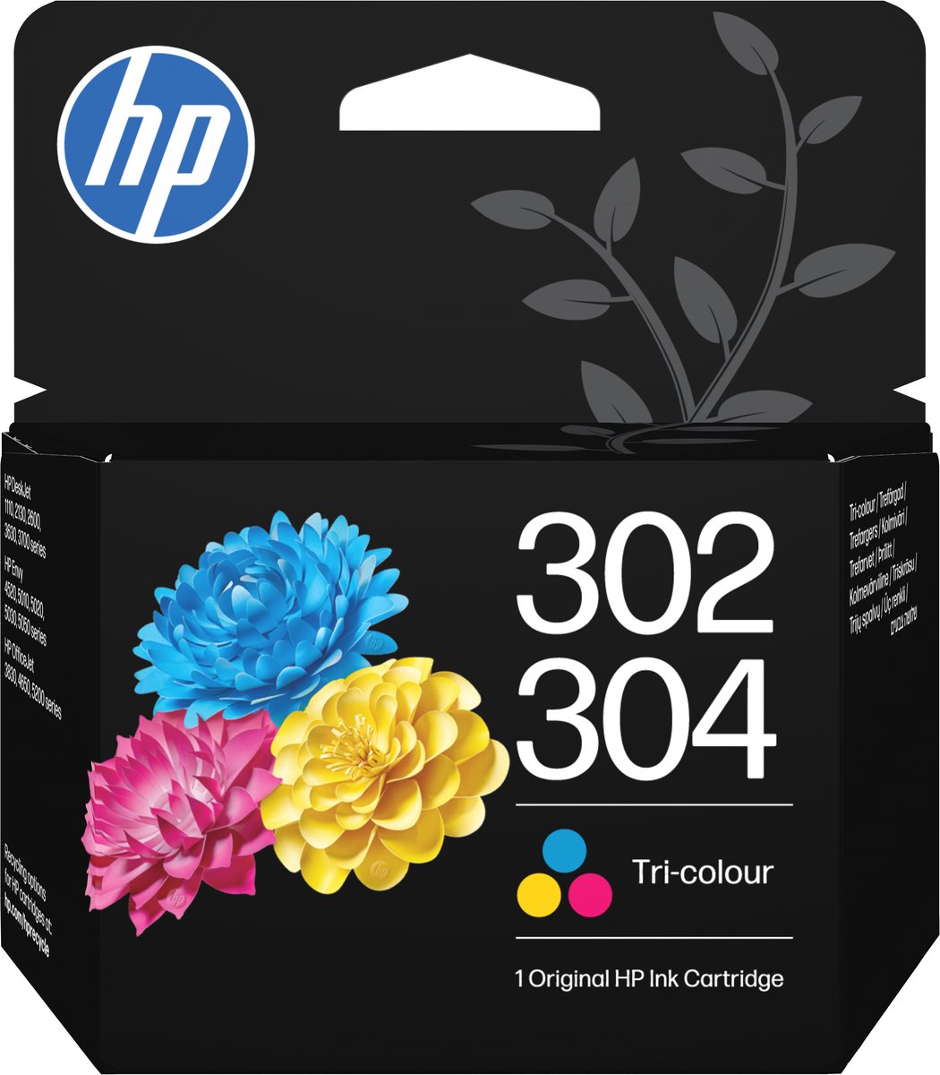 HP Bläck 302/304 Original Single Cyan, Magenta, Gul B7RT6AE