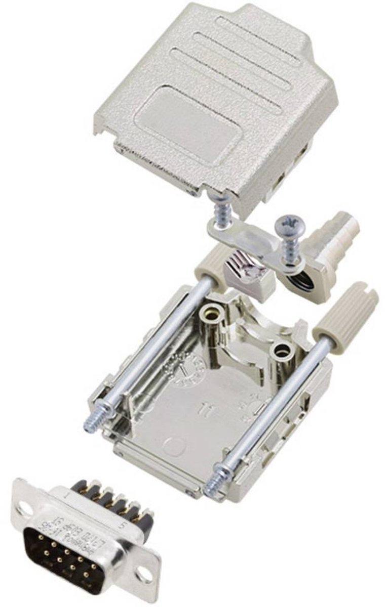 Amphenol L17DPPK09-M+L717DE09PST D-Sub stiftlist set 180 ° Antal poler: 9 Skruv 1 st