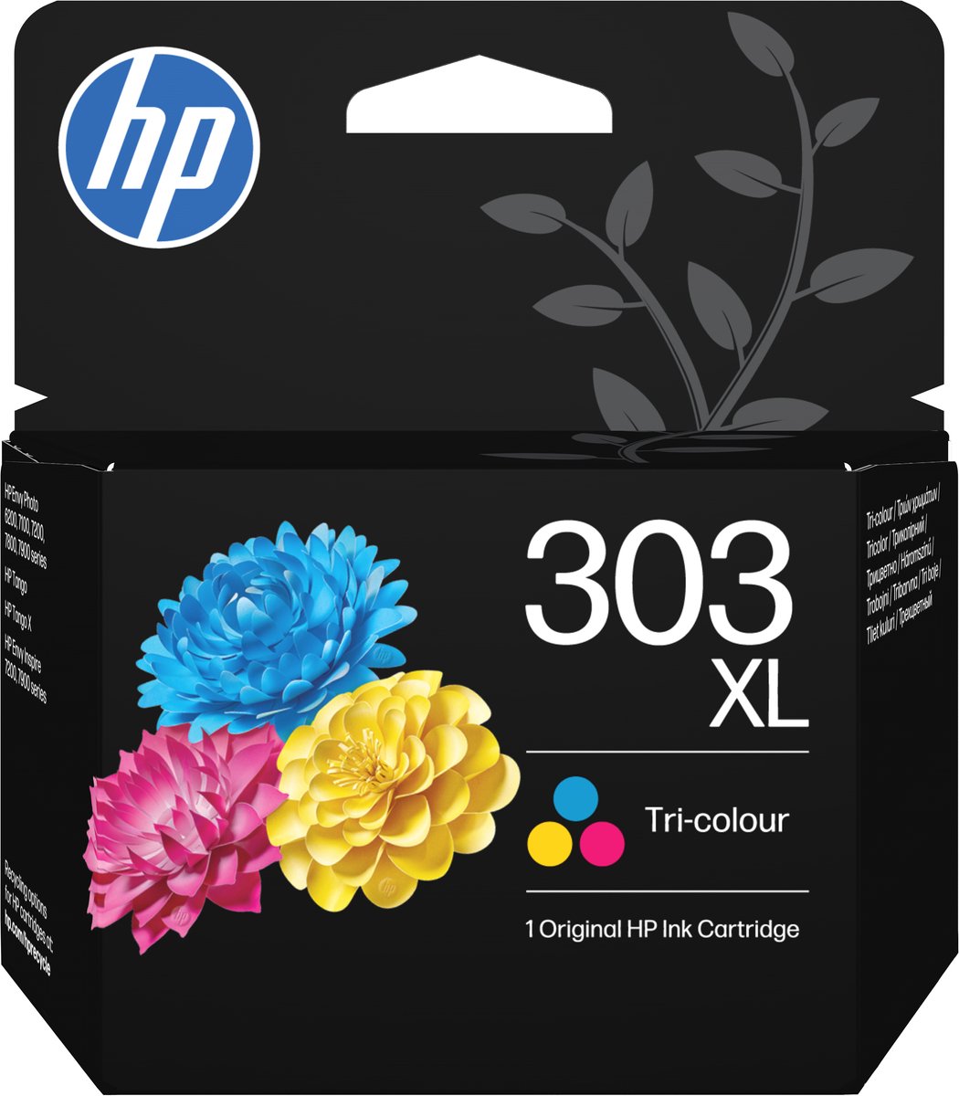 HP Bläck 303XL Original Single Cyan, Gul, Magenta T6N03AE