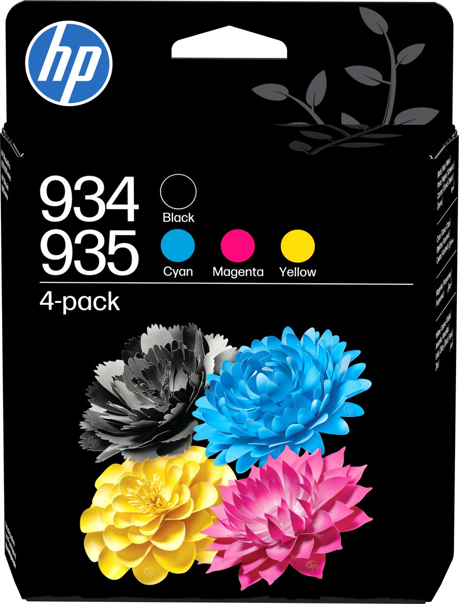 HP Bläck 934/935 Original 4-pack Svart, Cyan, Gul, Magenta 6ZC72AE