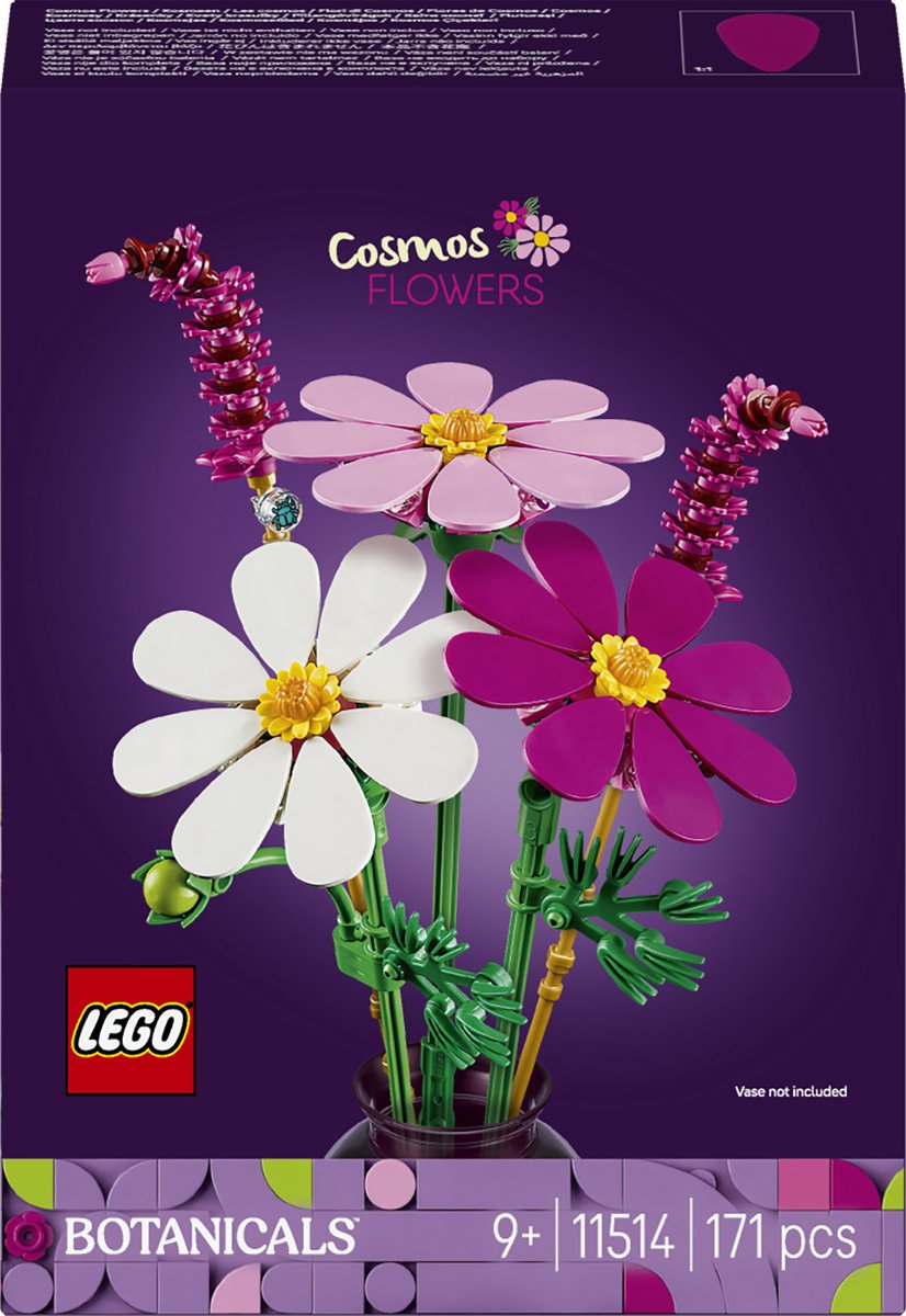 11514 LEGO® Botanicals™ Blombukett av 3 kosmetika och 2 fjäderborst-blomväxter