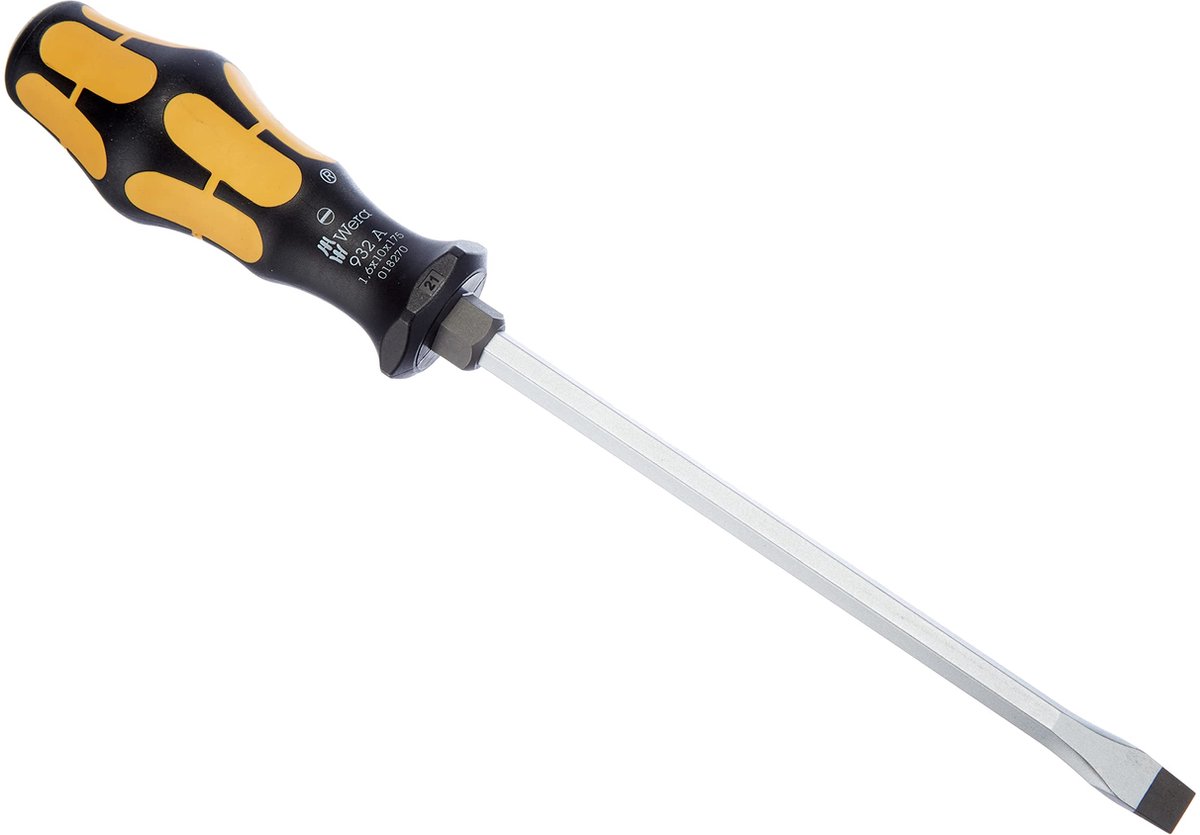 Verkstad Spårskruvmejsel Wera 932 A 05018270001 Klingbredd: 10 mm Klinglängd: 175 mm