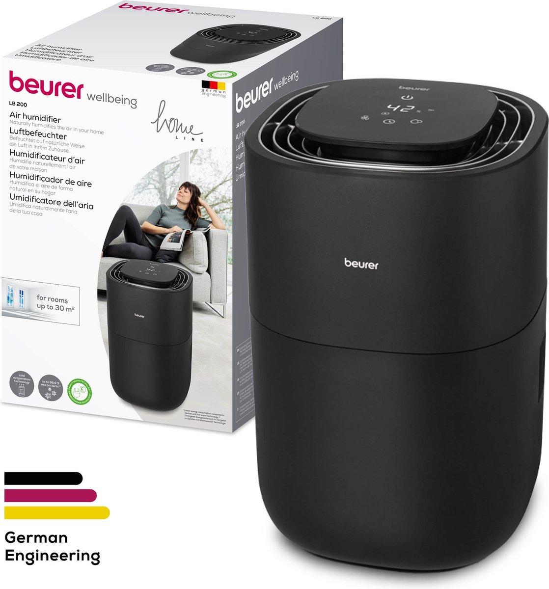 Beurer LB 200 Luftfuktare 1 st Svart