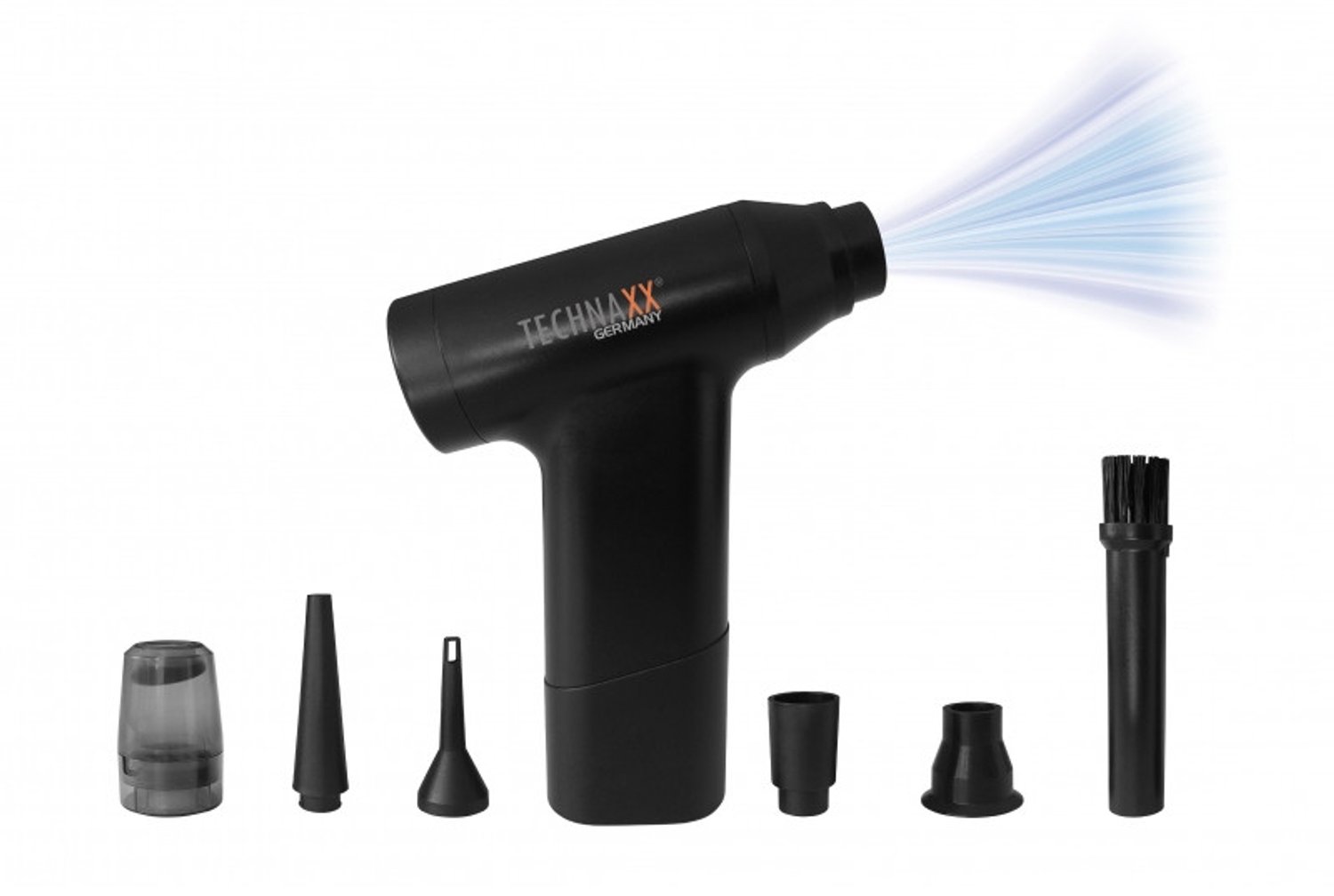 Technaxx 5168 Batteridriven dammfläkt Svart 1 st