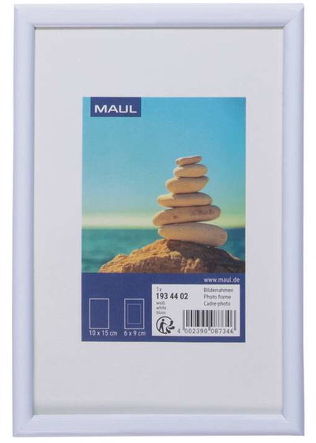 Maul 1934402 Växelram akryl Pappersformat: 10 x 15 cm Vit
