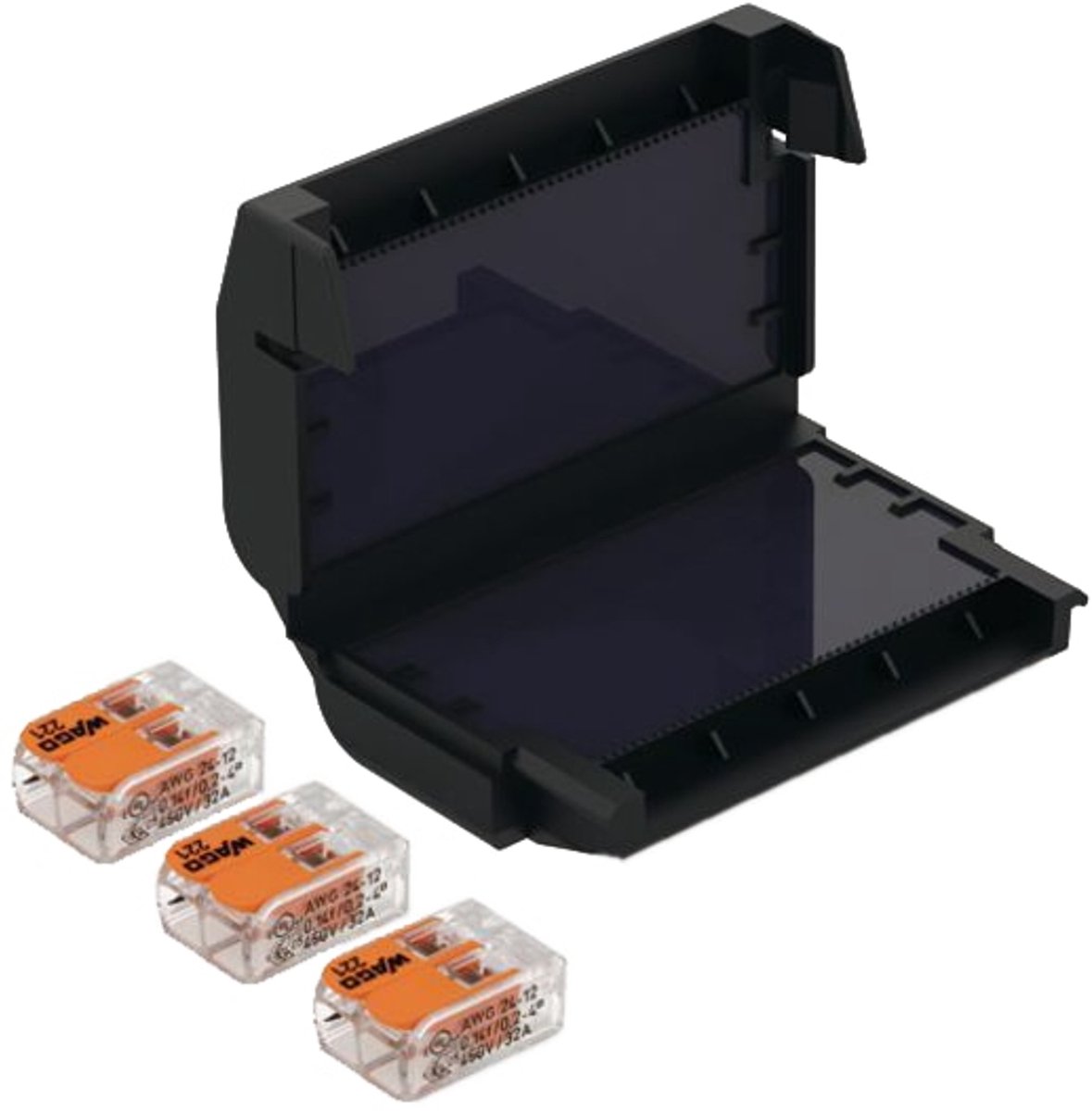 CellPack 407862 EASY-PROTECT/332 Kopplingsdosa med gel Flexibel: 0.2-4 mm² Styvhet: 0.2-4 mm² Antal poler: 3 1 st Svart Piece