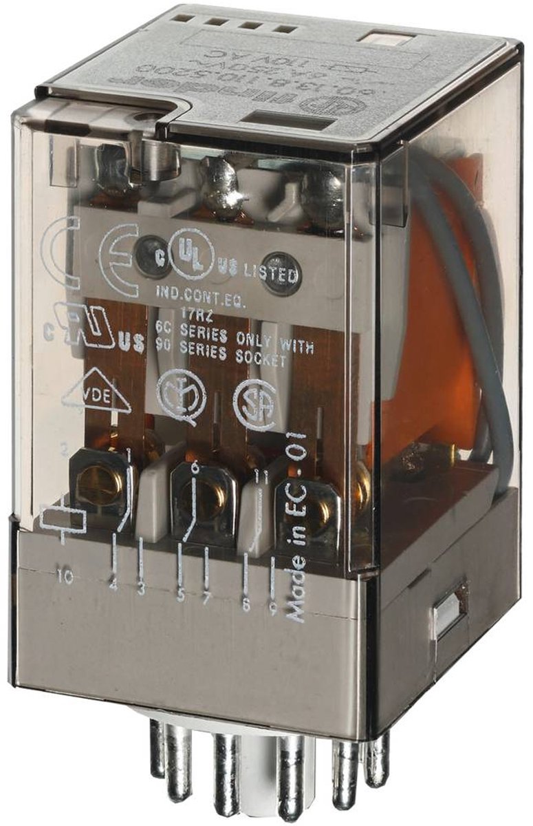 Finder 60.13.8.110.0040 Insticks-relä 110 V/AC 10 A 3 switch 1 st