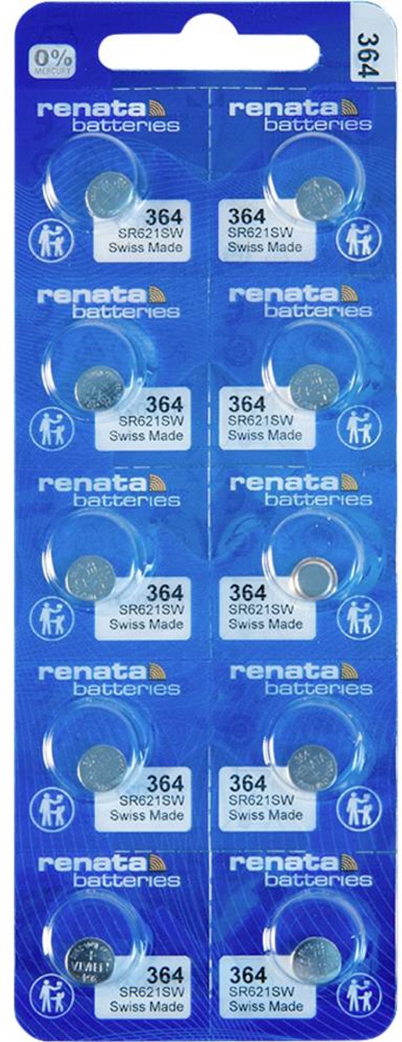 Renata Knappcell 364 1.55 V 10 st 19 mAh Silveroxid 364 MP CE RENATA