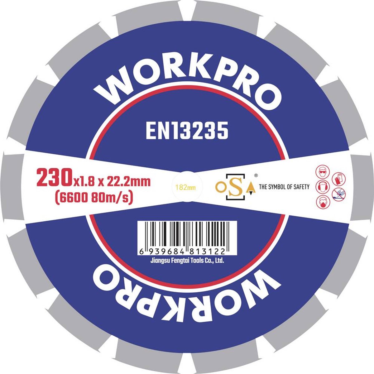 WorkPro GSOSSE-4 Separeringsplatta 230 mm 22.23 mm 1 st