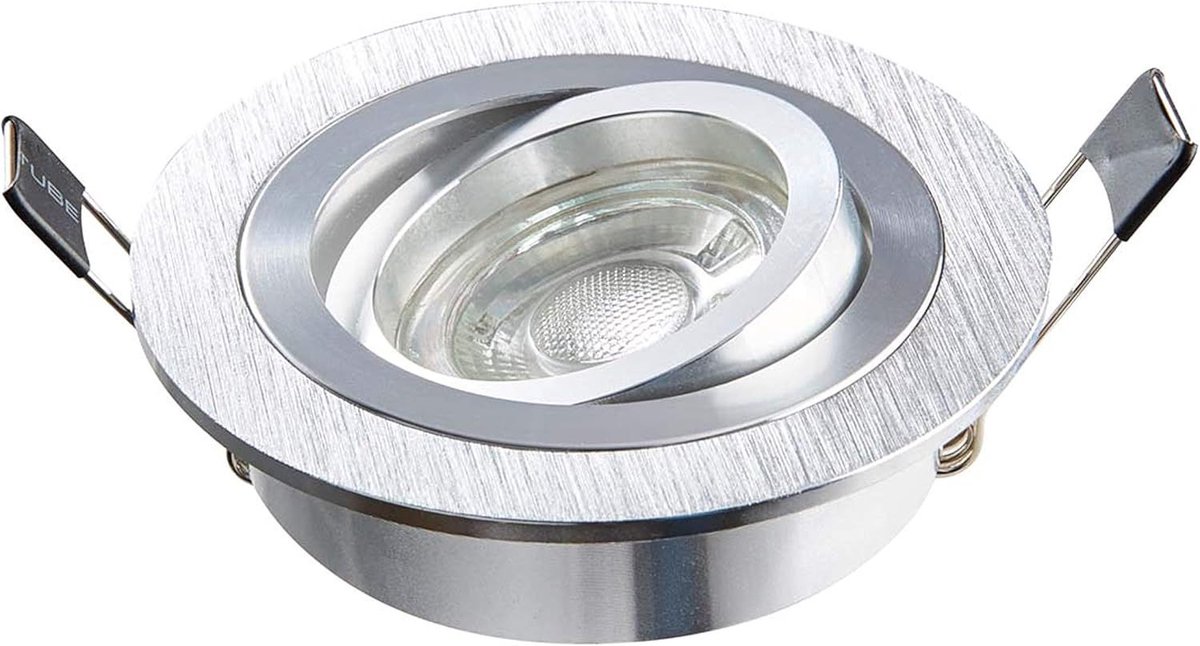 Heitronic 500591 DL7801 Inbyggnadsbelysning LED LED fast installerad 8 W Aluminium