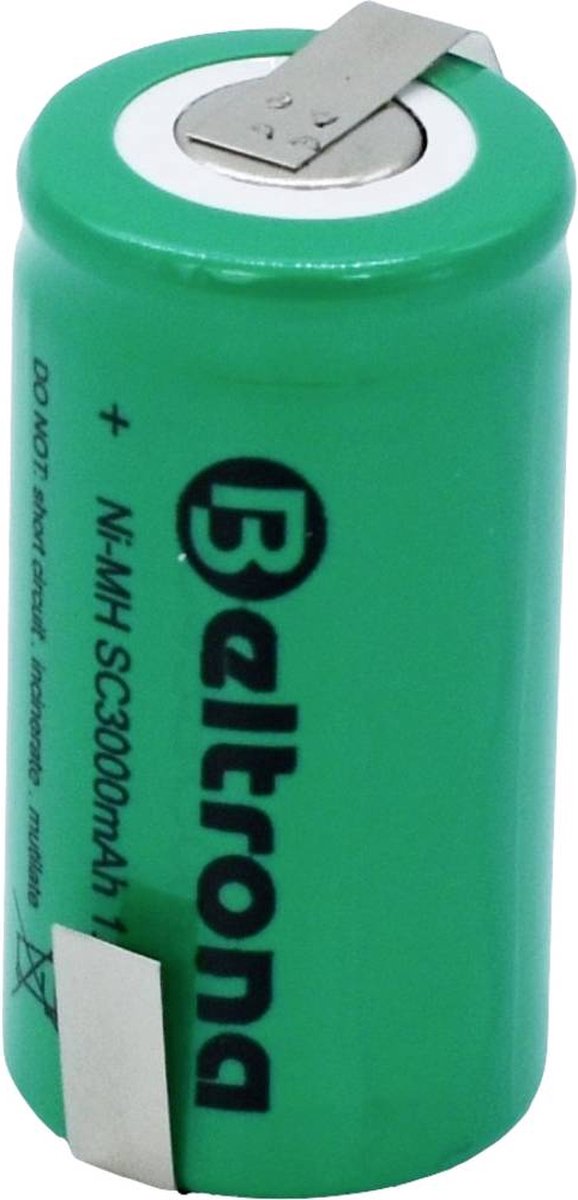 Beltrona SC3000 Specialbatteri laddbart Sub-C Z-lödfana NiMH 1.2 V 3000 mAh 1 st