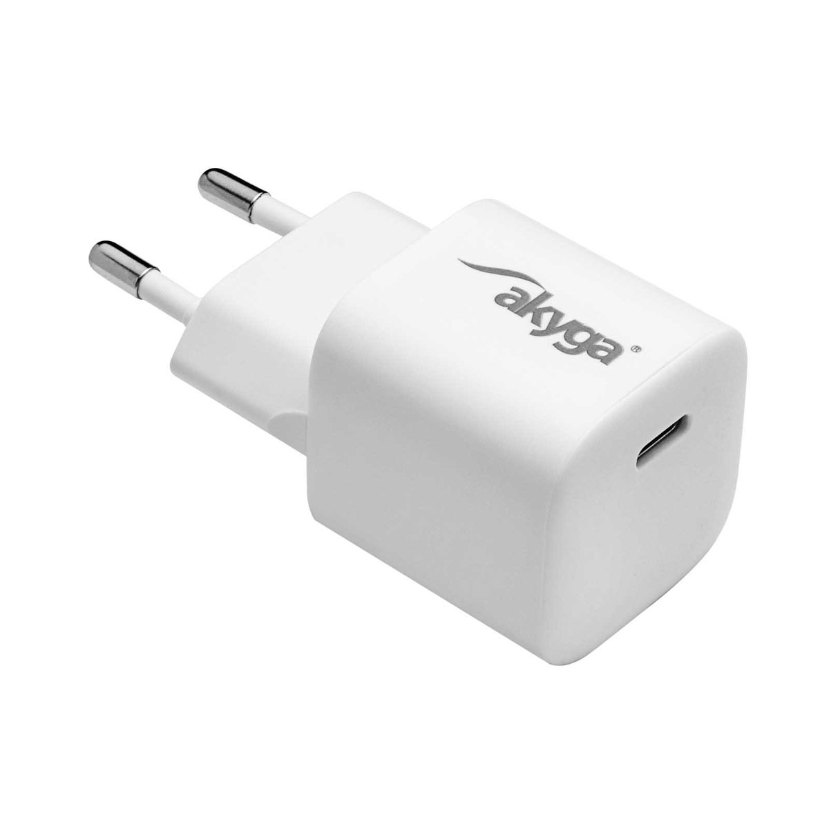 Akyga AK-CH-22 USB-laddare 25 W 1x USB-C® Power Delivery Vit Inomhus