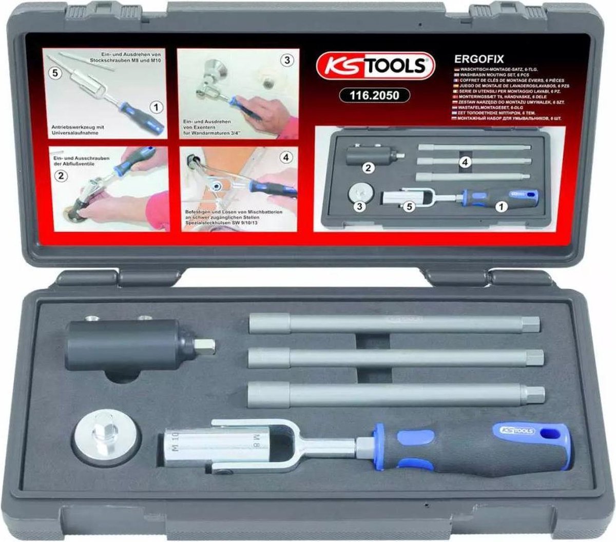 KS Tools 116.2050 Tvättbords-monteringsset