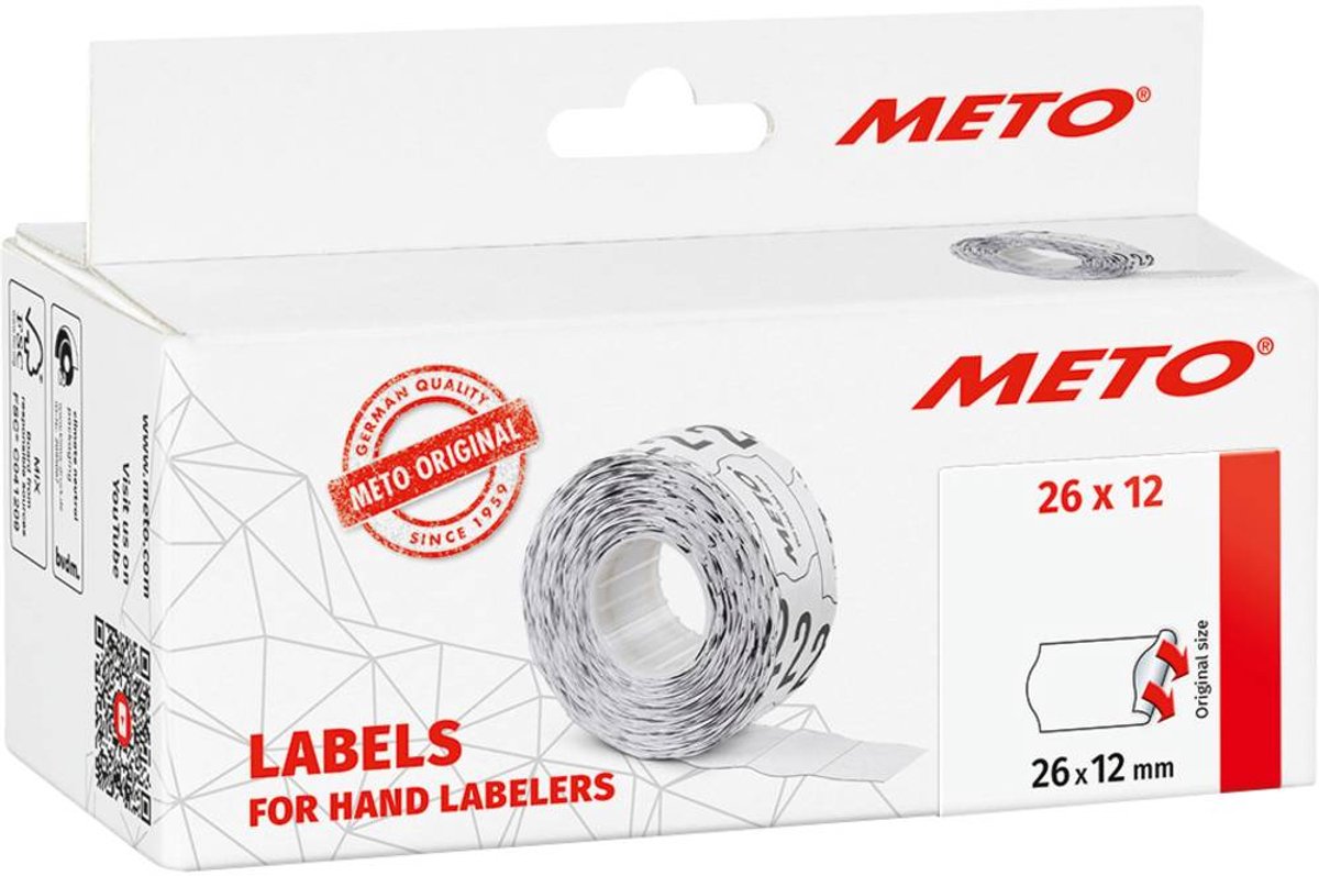 METO Prisetiketter 9506165 Permanent Etikettbredd: 26 mm Etiketthöjd: 12 mm Röd 1 st