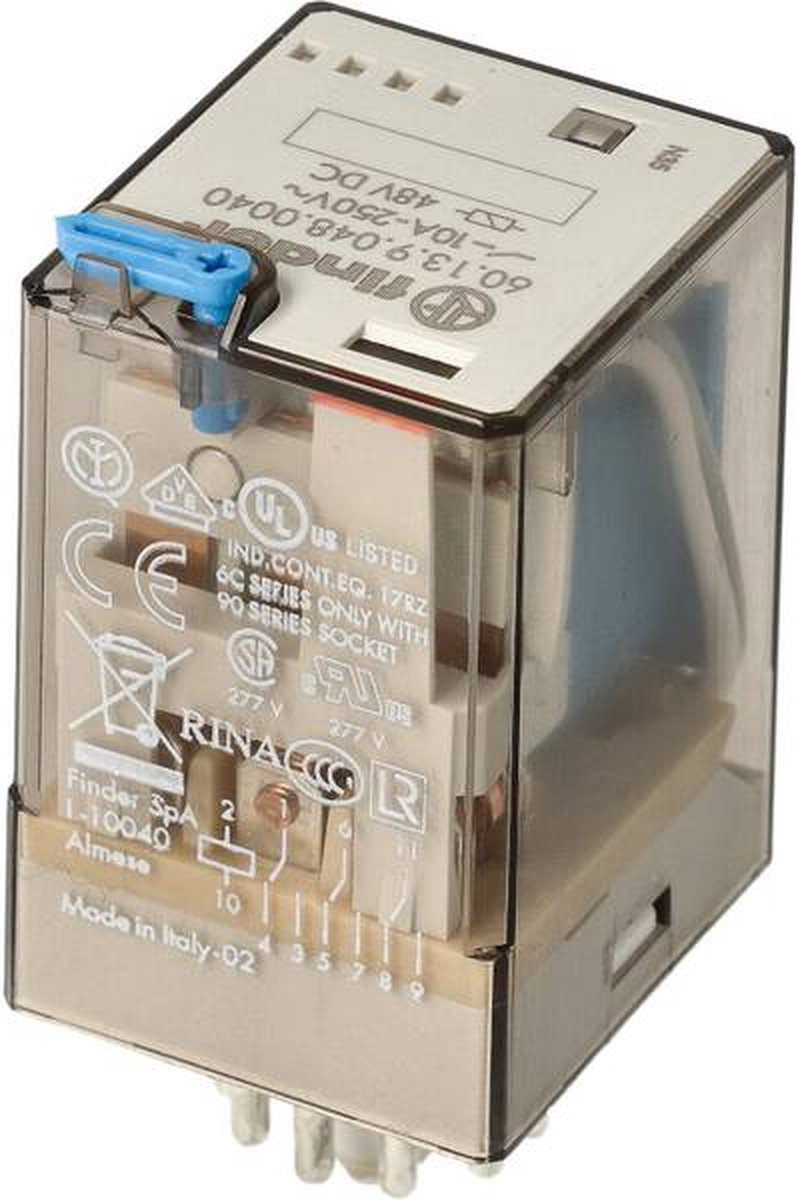 Finder 60.13.9.048.0040 Insticks-relä 48 V/DC 10 A 3 switch 1 st