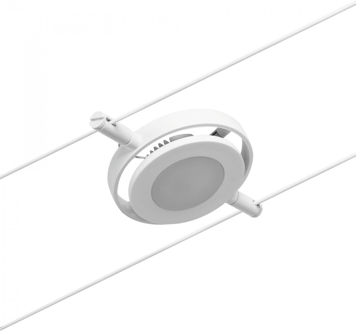 Paulmann RoundMac 94416 Komplett vajersystem LED fast installerad LED Vit, Krom