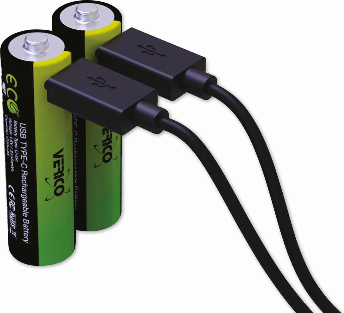 Verico LoopEnergy AA USB-C® 2550mWh USB-C®-batteri Li-Ion 1700 mAh 1.5 V 2 st