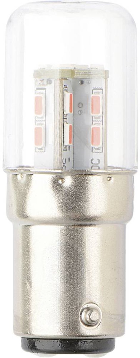 TRU COMPONENTS TC-13776156 LED-signallampa Röd BA15d 12 V/DC, 24 V/DC 200 lm