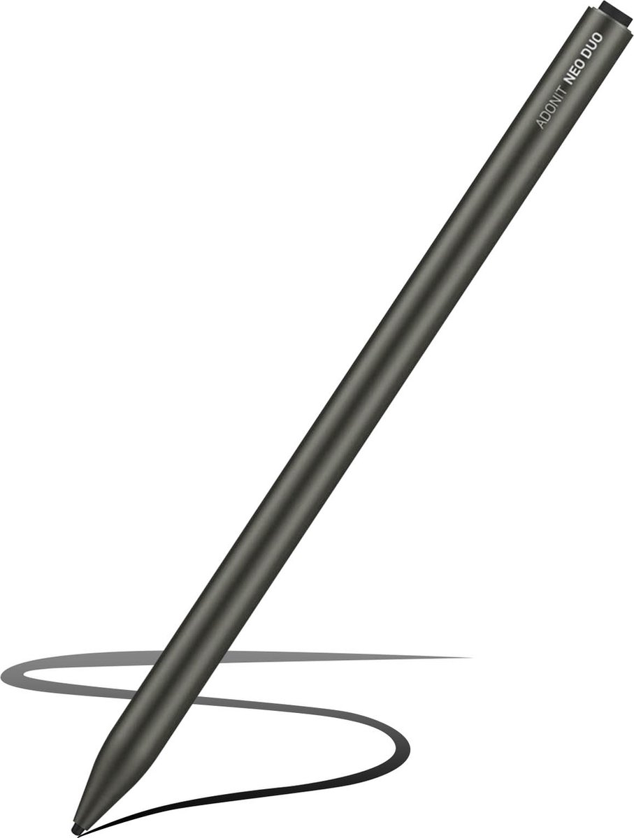 Adonit Neo Duo Stylus Apple Digital penna uppladdningsbar Grafitsvart
