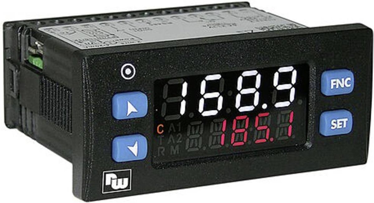 Wachendorff PID Termostat K, S, R, J, Pt100, Pt500, Pt1000, Ni100, PTC1K, NTC10K SSR, Relä 5 A, Relä 5 A (L x B x H) 53 x 77 x 35 mm