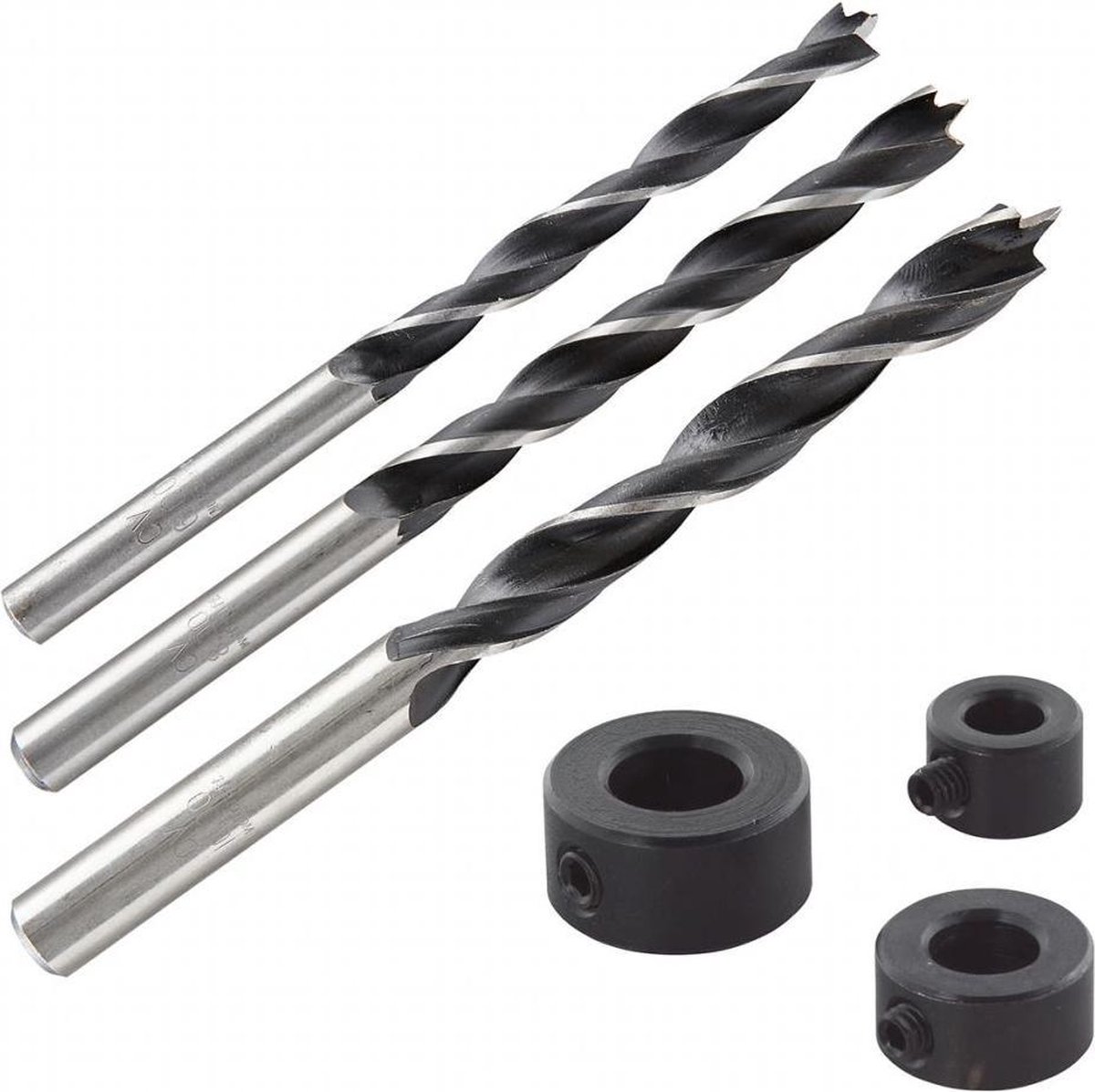 Wolfcraft 2730000 Trä-spiralborr-set 3 delar 6 mm, 8 mm, 10 mm Cylinderskaft 1 set
