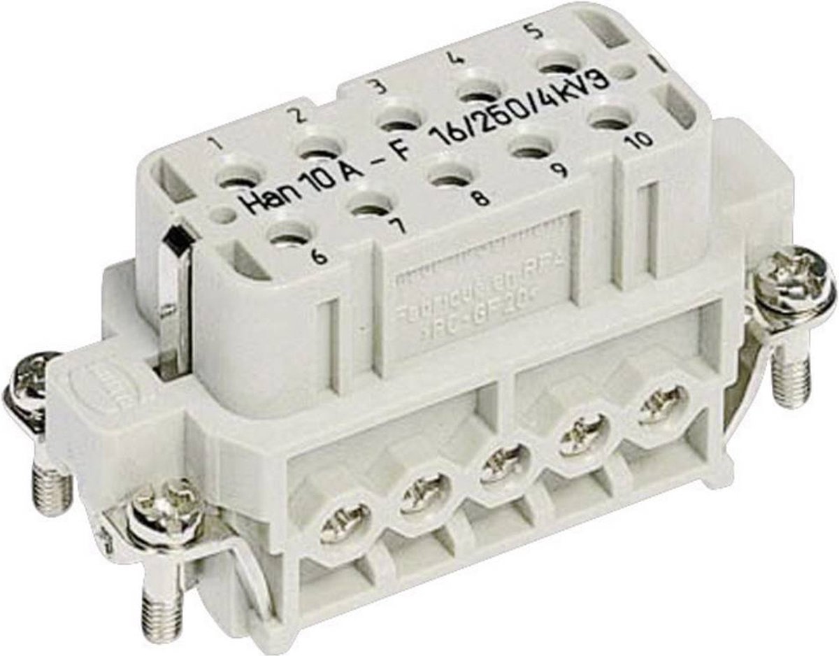 HARTING 09200102812 Insats för hylsdon Han® A 10 + PE Skruv 1 st