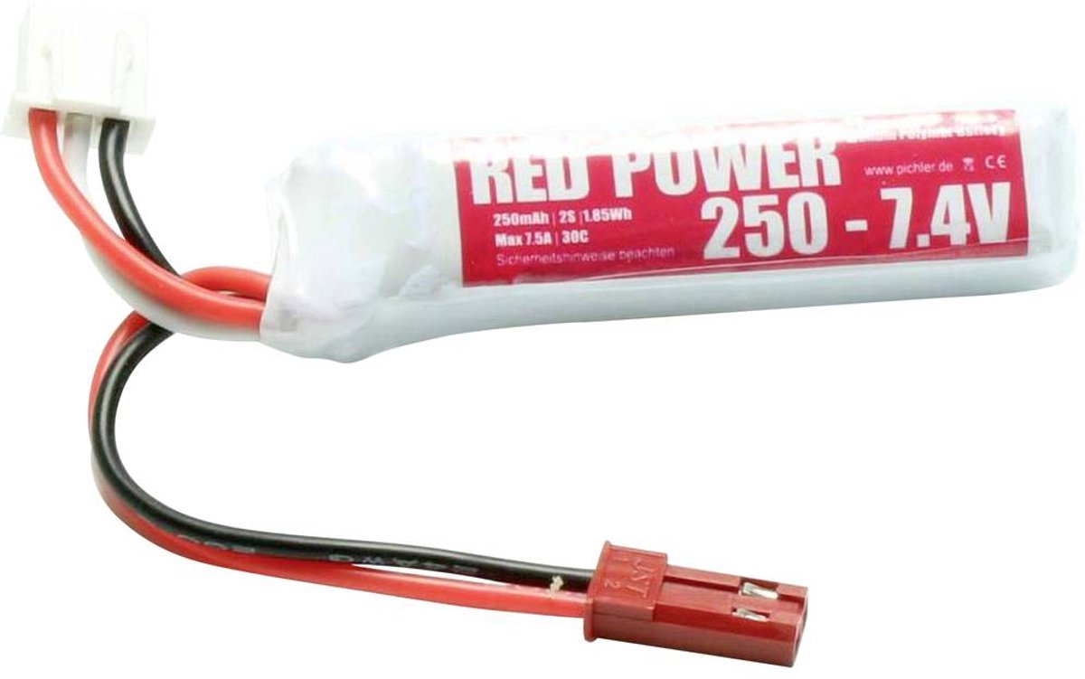 Red Power RC Batteripack (LiPo) 7.4 V 250 mAh Antal celler: 2 Softcase JST