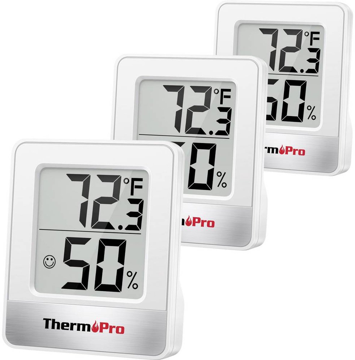 ThermoPro TP49W-3 Termo-/Hygrometer Vit TP49W-3