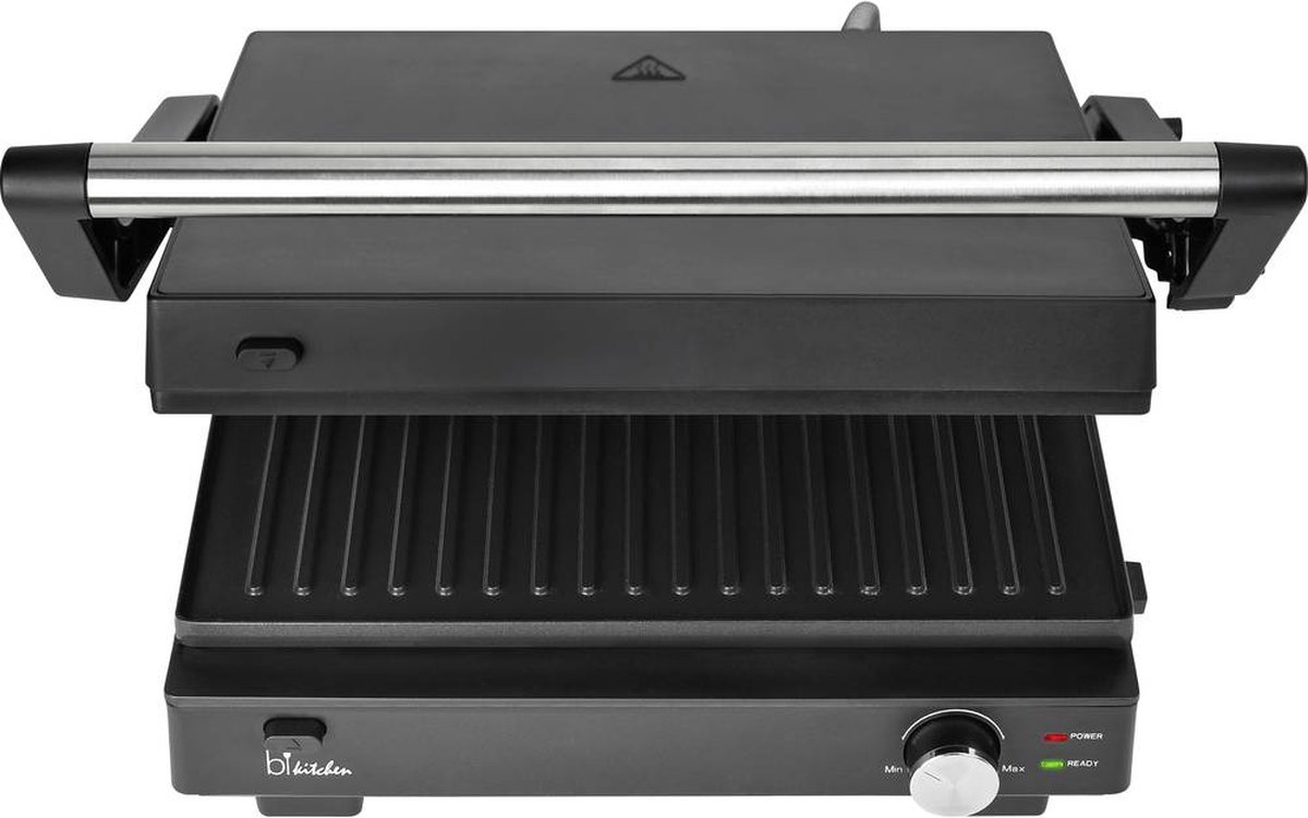 BiKitchen grill 200 Klämgrill Elektrisk Kontrolljus, hopfällbar, steglös temperaturregulator Svart