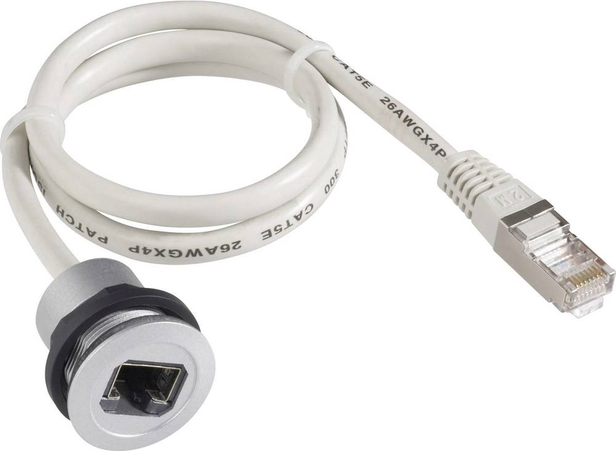 Schlegel RRJ_RJ45 RJ45-anslutning för inbyggnad RRJ_RJ45 Hona inbyggd, Kontakt hane rak Poler: 8P8C Antal poler (RJ) 8P8C Grå 1 st