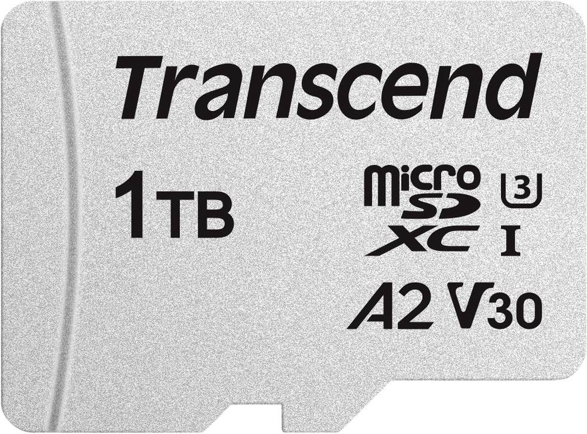 Transcend TS1TUSD300S-A microSD-Kort Box 1 TB UHS-I, Class 10, v30 Video Speed Class, A1 Application Performance Class, A2 Application Performance Class inkl.