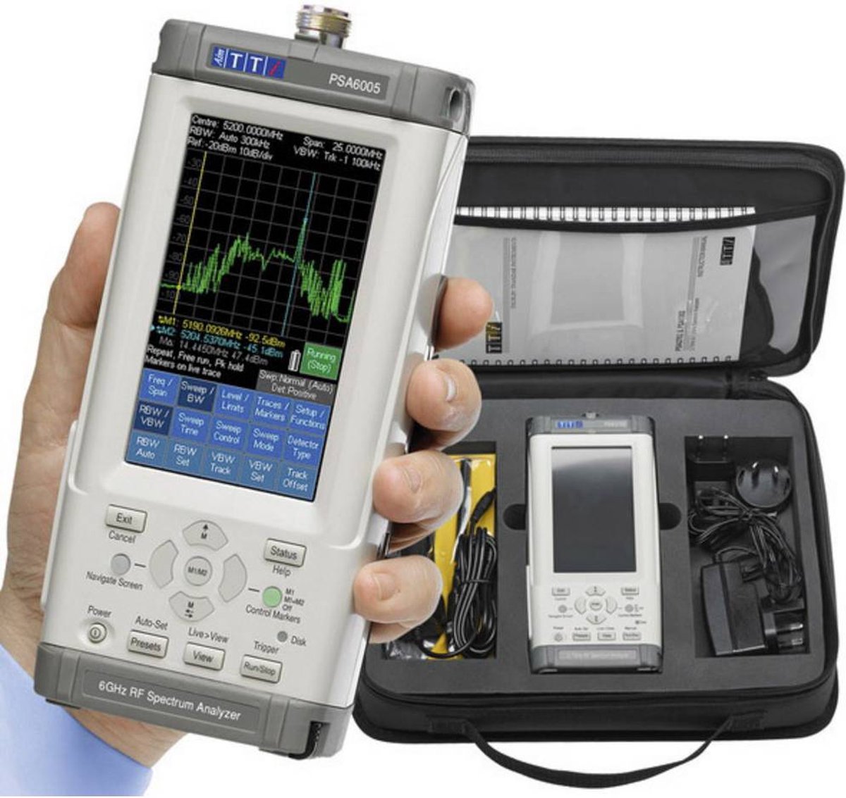 Aim TTi PSA6005USC Spektrumanalysator (ej certifierad kalibrering) 5990 MHz Handenhet