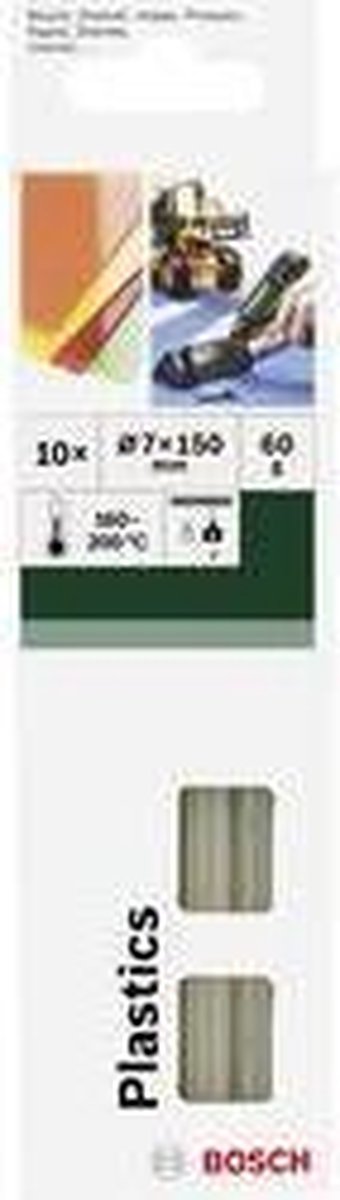 Bosch Accessories Plastics Limstift 7 mm 150 mm Transparent 60 g 10 st