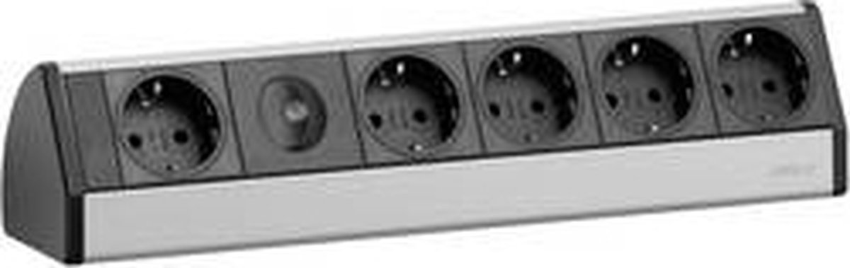 EVOline 93000013 Grenuttag Svart, Silver Skyddskontakt 1 st