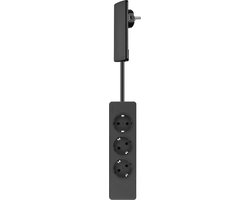 EVOline 151000156100 Grenuttag 3x Svart Skyddskontakt 1 st