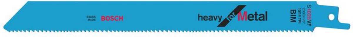 Bosch Accessories 2608656265 Sabelsågblad S1025 VF Heavy for Metal Sågblad, längd 200 mm 5 st