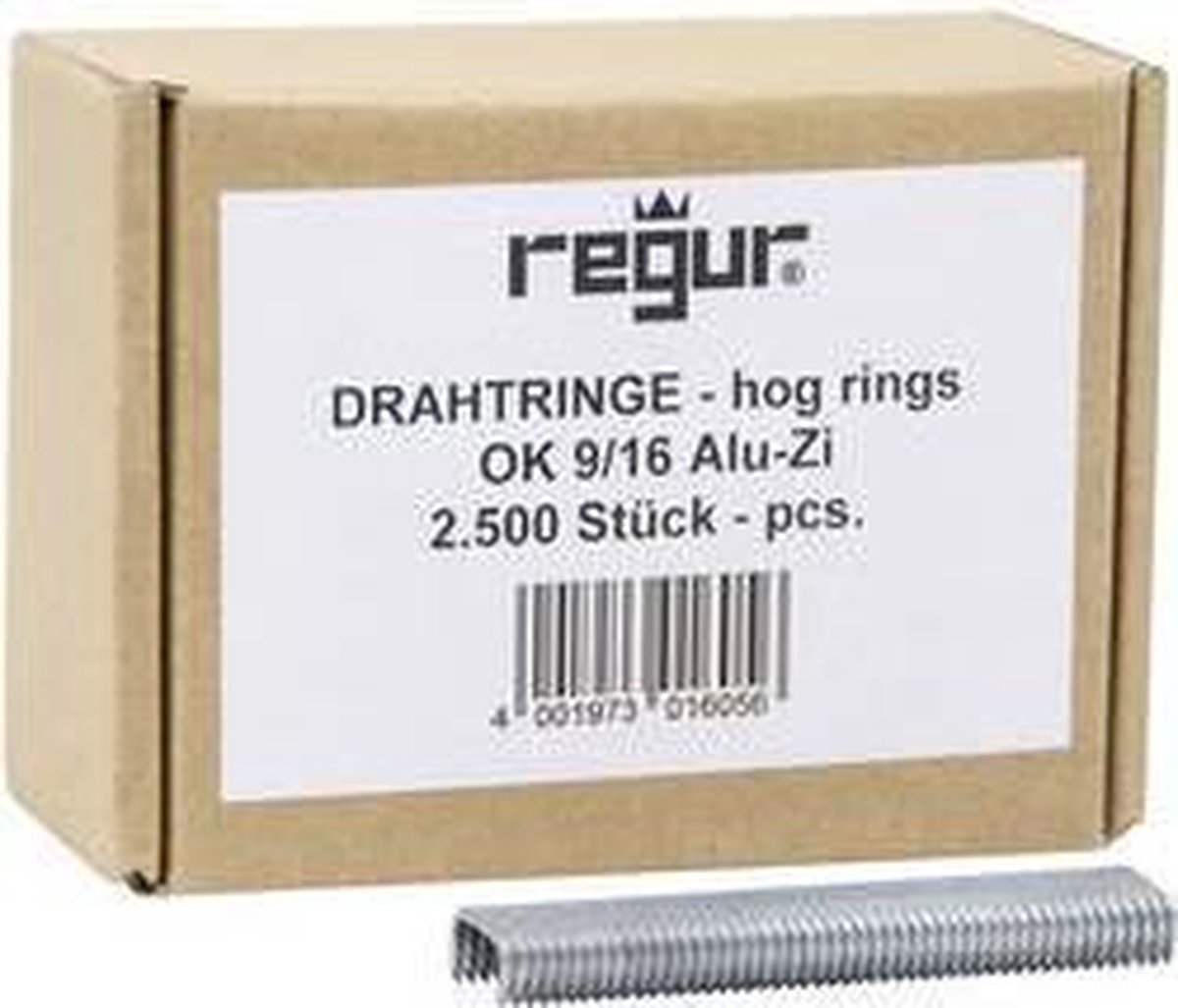Regur 60725 Trådringar 2500 st Mått (L x B) 16 mm x 8 mm