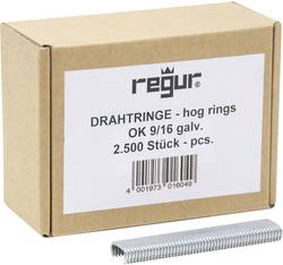 Regur 60724 Trådringar 2500 st Mått (L x B) 16 mm x 8 mm