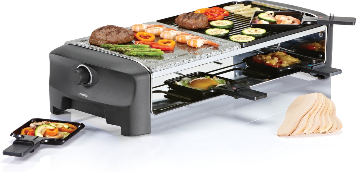 Princess 162820 Raclette 8 pannor Svart