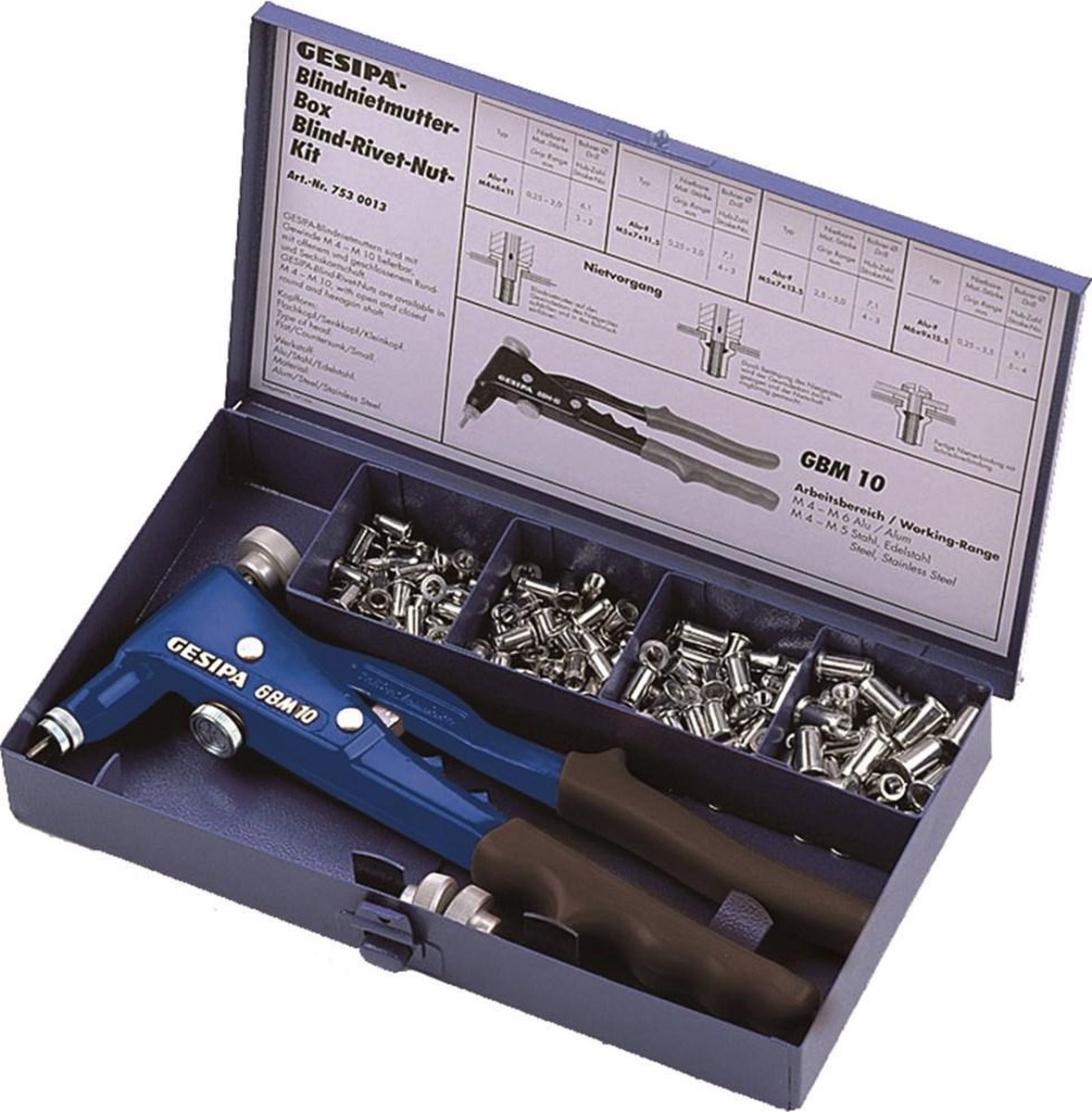Gesipa 1435455 Blindnittång-set 260.00 mm 1 set