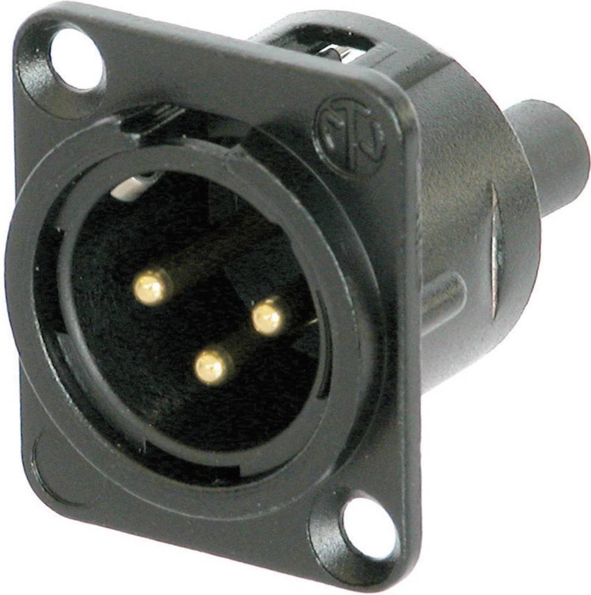 Neutrik NC3MD-S-B-1 XLR-kontakter Flänsstickkontakt rak kontakt Antal poler: 3 Svart 1 st