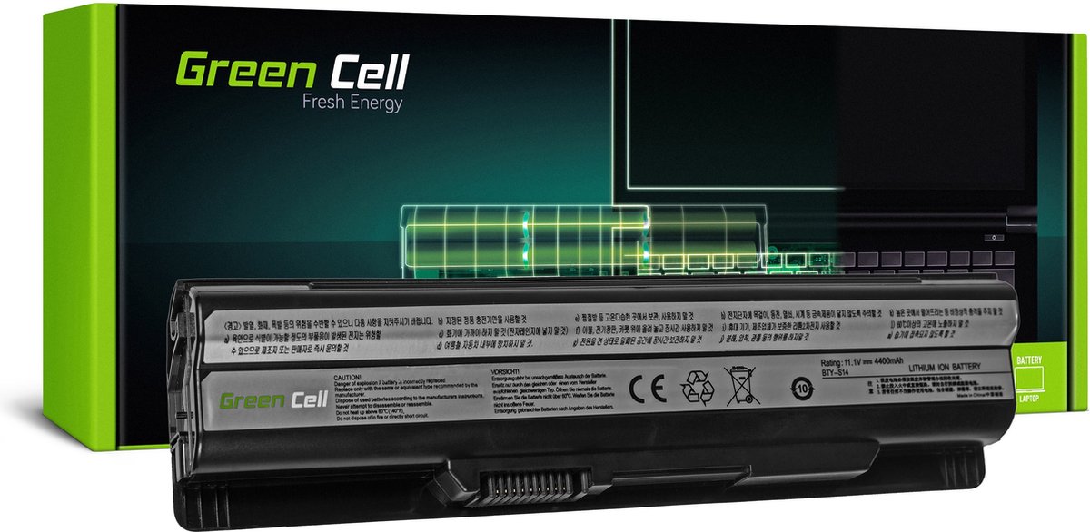 Green Cell Laptop batteri BTY-S14 BTY-S15 11.1 V 4400 mAh MSI