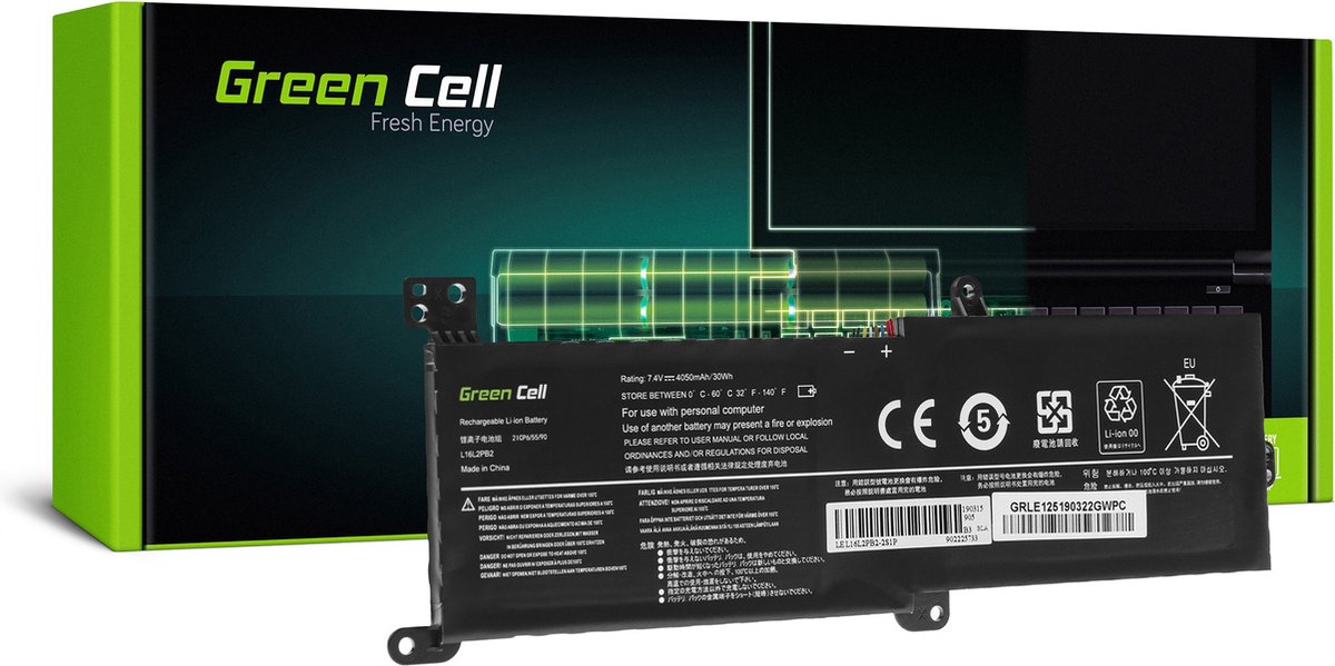 Green Cell Laptop batteri L16M2PB1 L16C2PB2 7.4 V 3500 mAh Lenovo