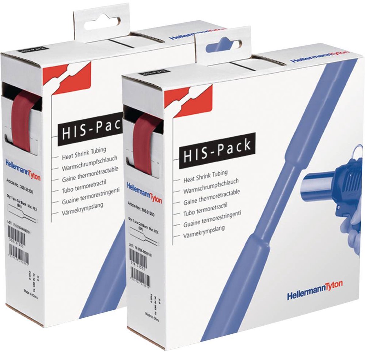HellermannTyton 300-30952 Krympslang utan lim Röd 9.50 mm 4.70 mm Krympförhållande:2:1 5 m