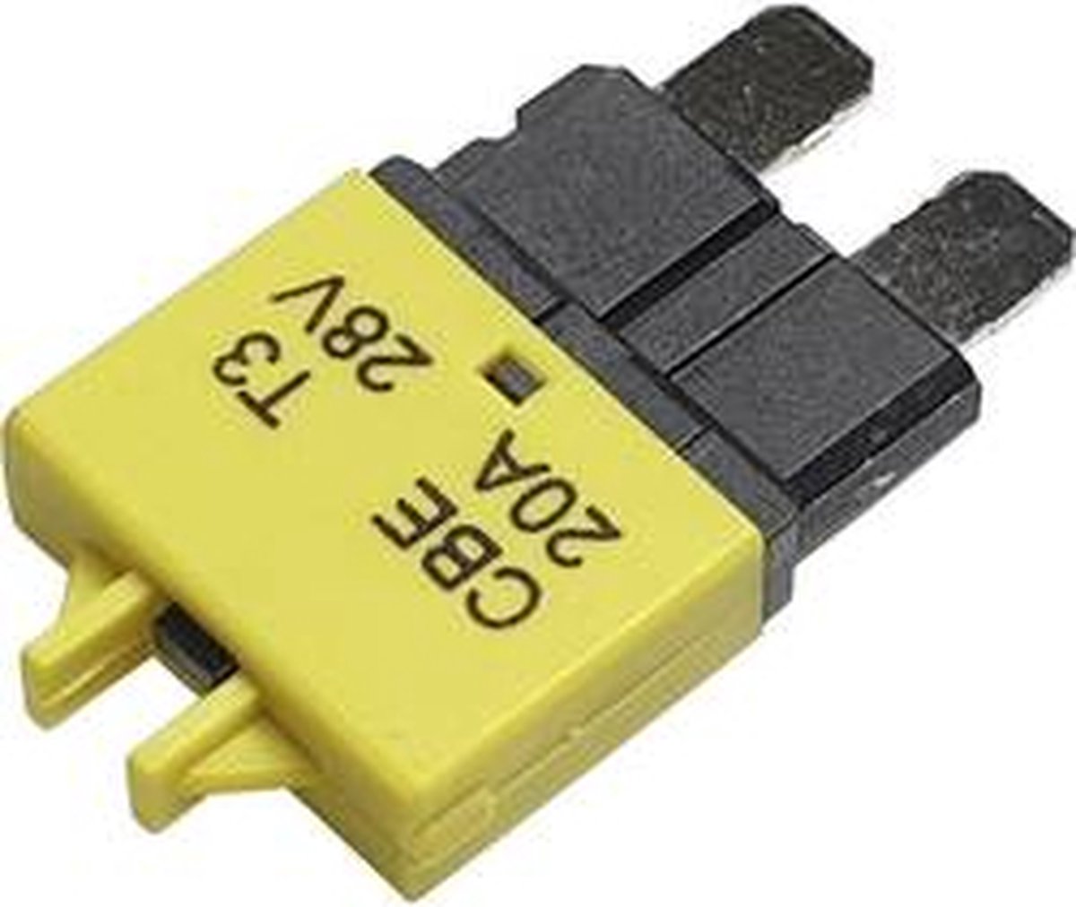 Hansor Circuit Breaker Standard, type 3, Manual Reset, 20A CBE3 Series 20A Säkringsadapter Standard flatsäkring 20 A Gul 1 st