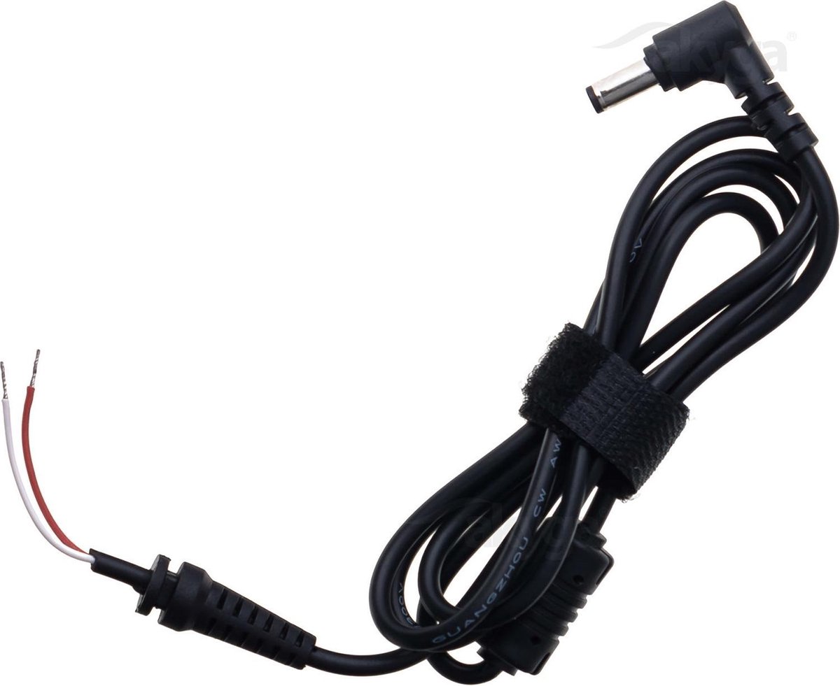 Akyga Lågvolt-adapterkabel DC-kontakt: 5,5 x 2,5 mm. - Öppen ände 1.2 m 1 st Bag