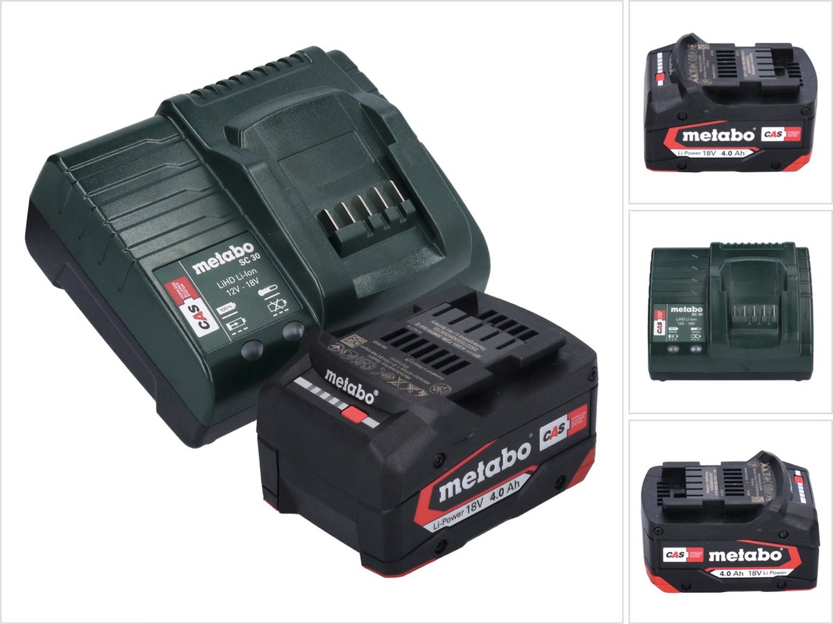 Metabo 685192000 Verktygsbatteri och laddare 18 V 4 Ah Litium