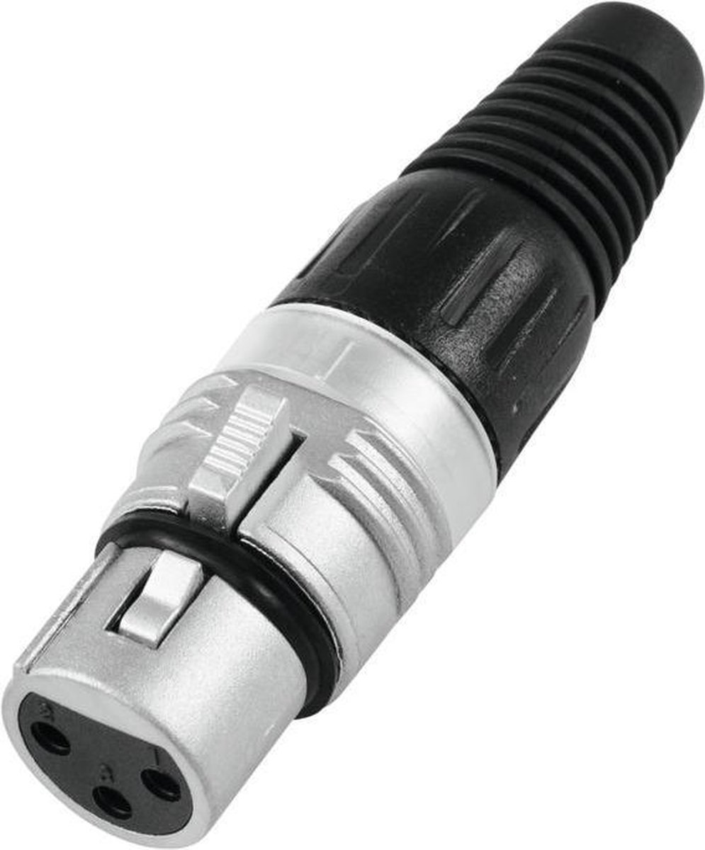 Hicon HI-X3CF XLR-kontakter Hona rak Antal poler: 3 Silver, Svart 1 st